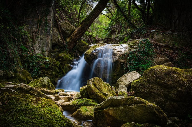 Cascading Waterfall in Nature